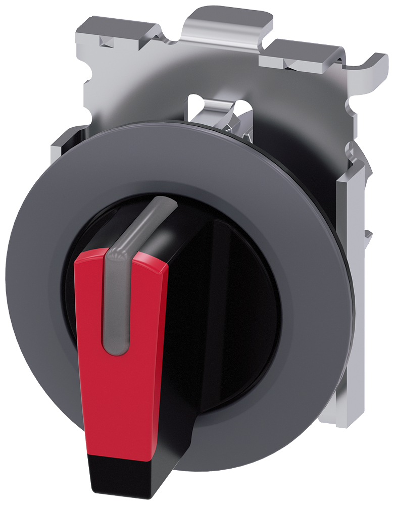 Siemens 3SU1062-2DL20-0AA0 Sirius ACT Mat Metal Yassı Tip 30 mm 1-0-2 pozisyonlu ışıklandırılabilir kalıcı mandal buton kırmızı