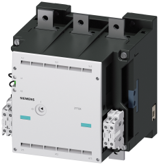 Siemens 3TF6844-0CF7 Vakum kontaktörü AC-3e/AC-3 630 A, 335 kW / 400 V, Ue 690 V, 3 kutuplu, Uc: 110-132 V AC(50/60 Hz) sürücü: konvansiyonel yardımcı kontaklar 4 NO + 4 NC ana devre: bara kontrolü ve yardımcı devre: vidalı terminal