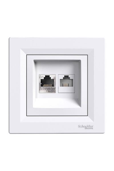 Schneider (EPH4900121) Asfora RJ11 + RJ45 Cat5e