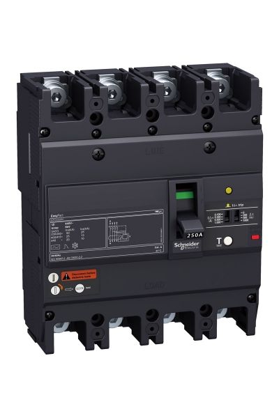 Schneider (EZCV250H4100) 4P 36kA 220/240 V100 A MCCB