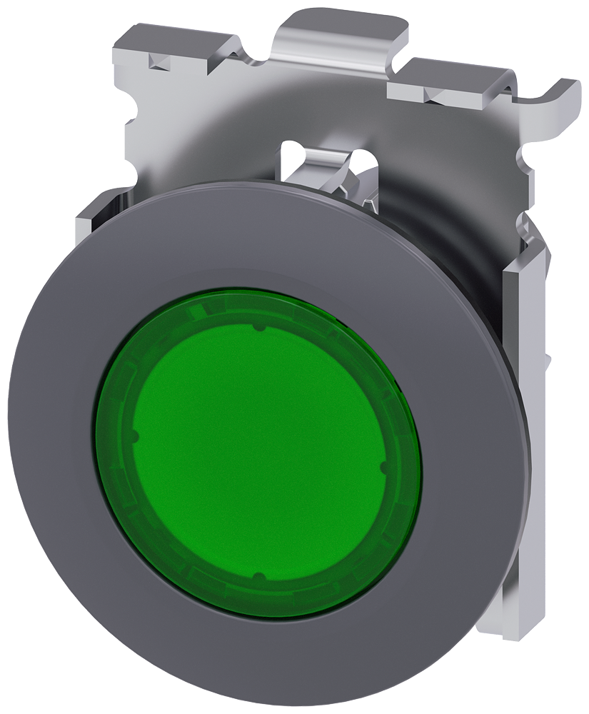 Siemens 3SU1061-0JD40-0AA0 Sirius ACT Mat Metal Yassı Tip 30 mm Sinyal Lambası Yeşil
