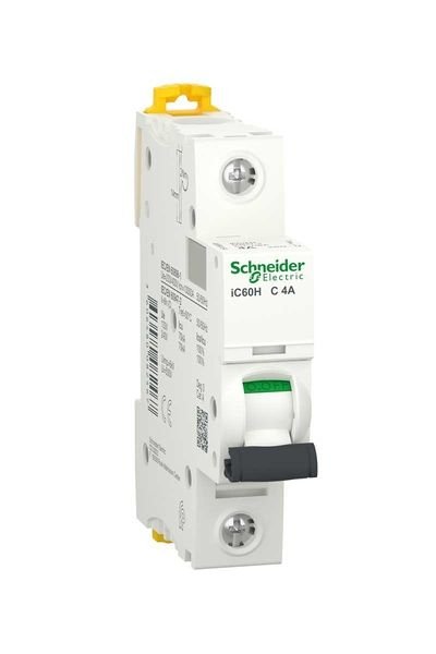Schneider (A9F84104) Acti9 iC60H 1P 4A, 10kA C eğrisi Otomat