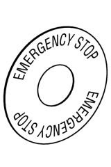 Schneider (ZB6Y7330) EMERGENCY STOP LEGEND