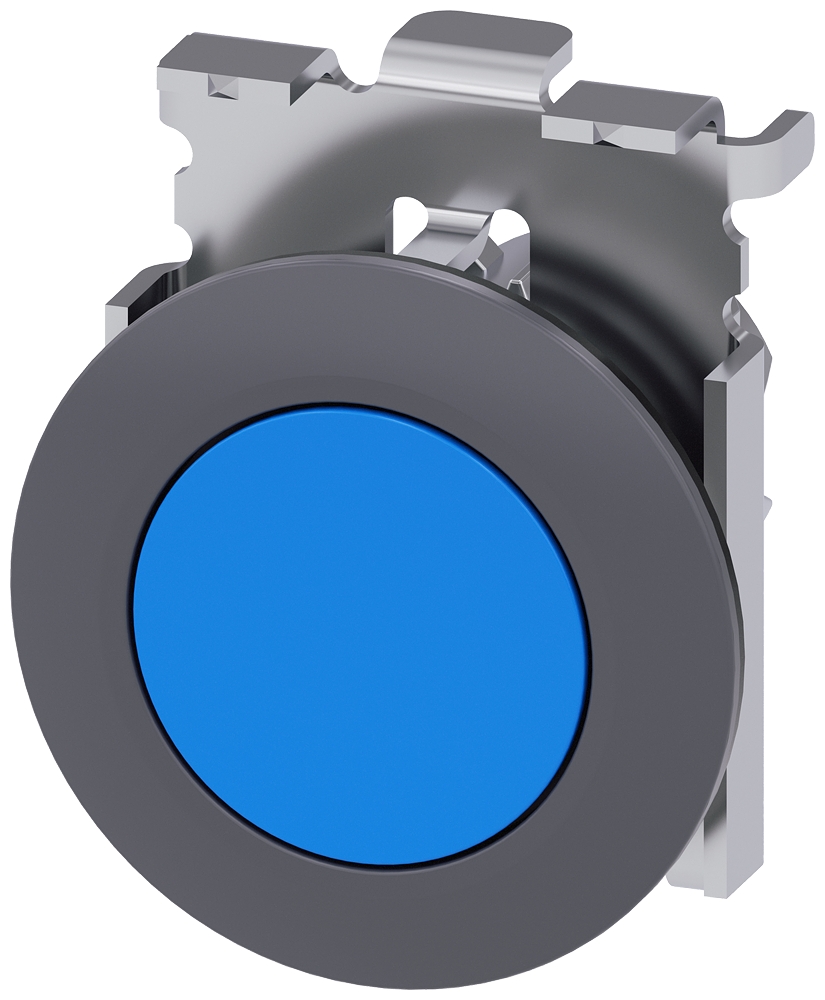 Siemens 3SU1060-0JB50-0AA0 Sirius ACT Mat Metal Yassı Tip Yay Dönüşlü 30 mm Buton Mavi