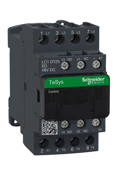 Schneider (LC1DT25ED) TeSys Deca Kontaktör 4P 25A AC1 48VDC 4NA