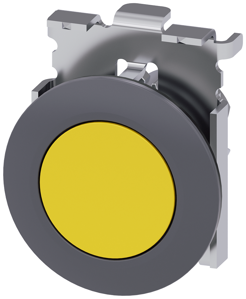 Siemens 3SU1060-0JB30-0AA0 Sirius ACT Mat Metal Yassı Tip Yay Dönüşlü 30 mm Buton Sarı