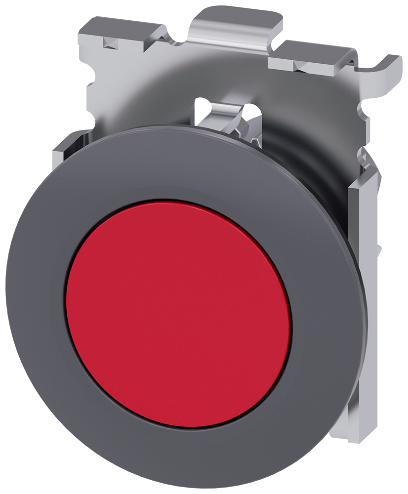 Siemens 3SU1060-0JB20-0AA0 Sirius ACT Mat Metal Yassı Tip Yay Dönüşlü 30 mm Buton Kırmızı