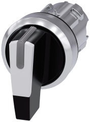 Siemens 3SU1052-2CM60-0AA0 SIRIUS ACT metal ışıklandırılabilir uzun saplı beyaz 1-0-2 yay dönüşlü mandal buton kafası