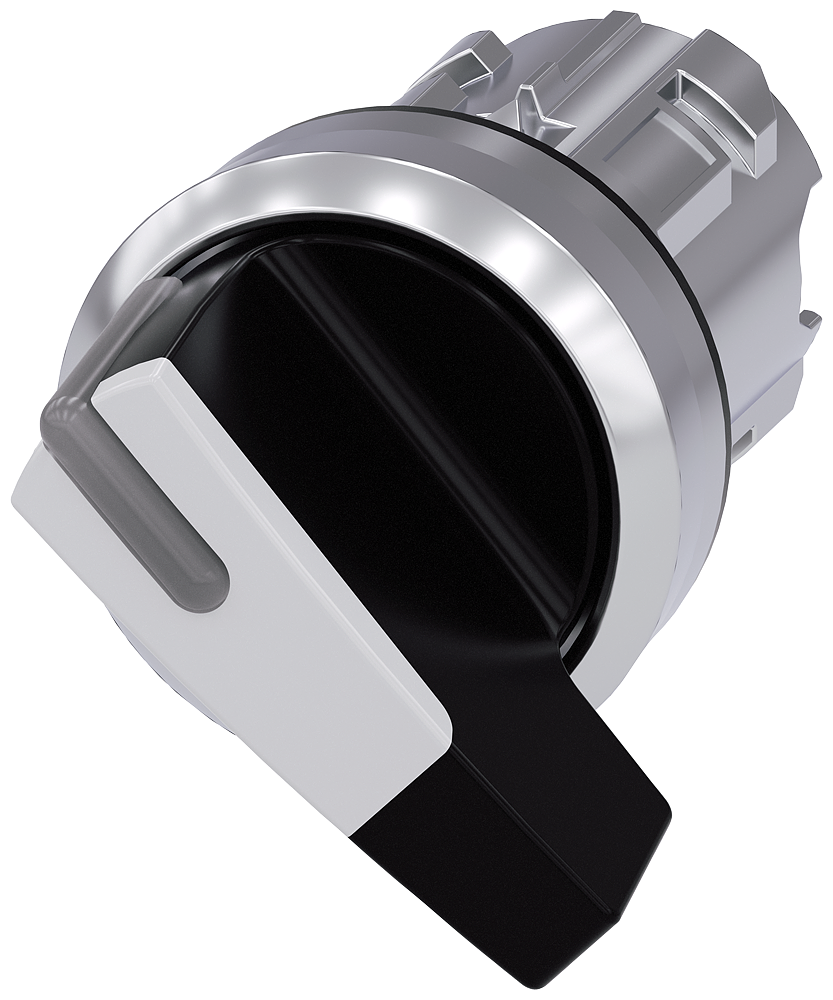 Siemens 3SU1052-2CF60-0AA0 SIRIUS ACT metal ışıklandırılabilir beyaz 1-0-2 kalıcı mandal buton kafası