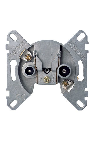 Schneider (MTN466098) R/TV+SAT geçişli Priz (2 çıkışlı)