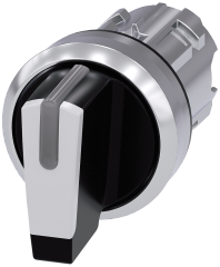 Siemens 3SU1052-2BL60-0AA0 1-0-2 pozisyonlu ışıklandırılabilir yay dönüşlü metal mandal buton