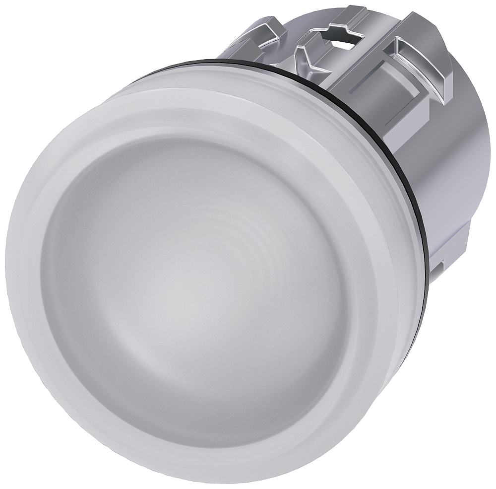 Siemens 3SU1051-6AA60-0AA0 Sinyal Lambası kafası Metal beyaz