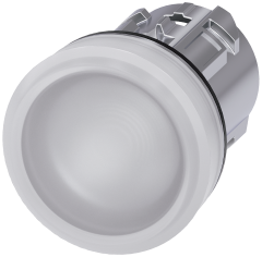 Siemens 3SU1051-6AA60-0AA0 Sinyal Lambası kafası Metal beyaz