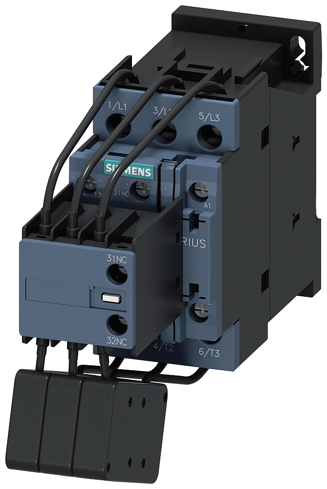 Siemens 3RT2627-1AP05 3RT2 SERİSİ KONDANSATÖR KONTAKTÖRÜ, 400 V AC, 8..25kVAR, 1NO+2NC, BOY S0
