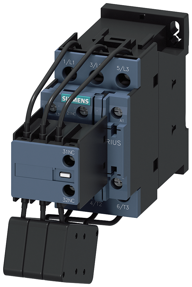 Siemens 3RT2625-1AP05 3RT2 SERİSİ KONDANSATÖR KONTAKTÖRÜ, 400 V AC, 6..16,7kVAR, 1NO+2NC, BOY S0