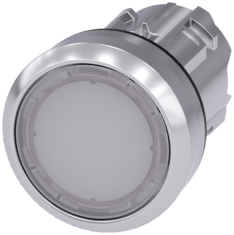 Siemens 3SU1051-0AB60-0AA0 Işıklandırılabilir Yay Dönüşlü Metal Buton Kafası beyaz