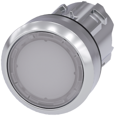 Siemens 3SU1051-0AB60-0AA0 Işıklandırılabilir Yay Dönüşlü Metal Buton Kafası beyaz