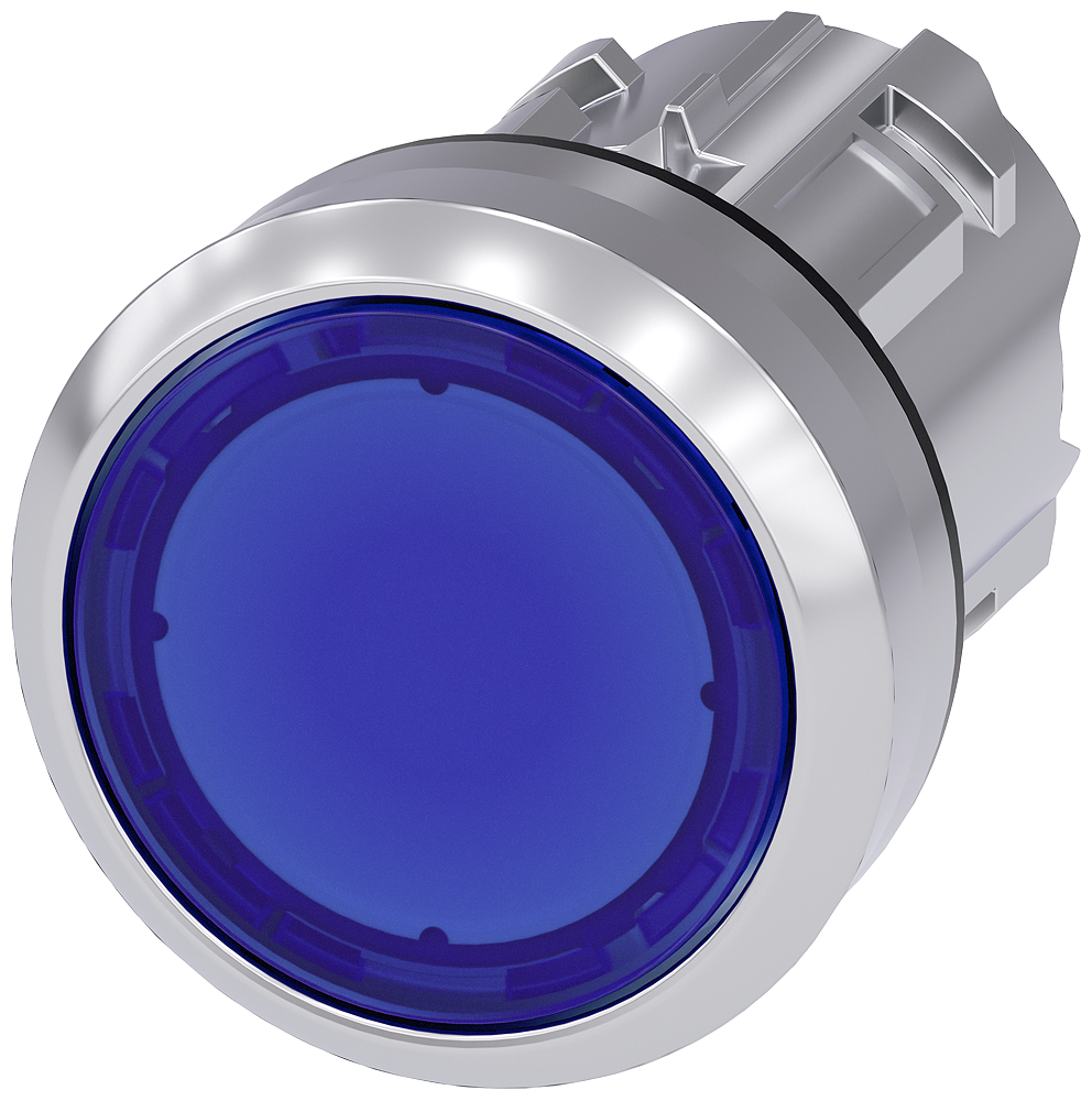 Siemens 3SU1051-0AB50-0AA0 Işıklandırılabilir Yay Dönüşlü Metal Buton Kafası mavi