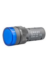 GWEST 16mm MAVİ 24V. SİNYAL LAMBASI