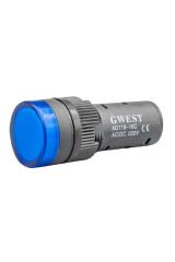 GWEST 16mm MAVİ 220V. SİNYAL LAMBASI