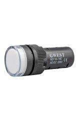 GWEST 16mm BEYAZ 220V. SİNYAL LAMBASI