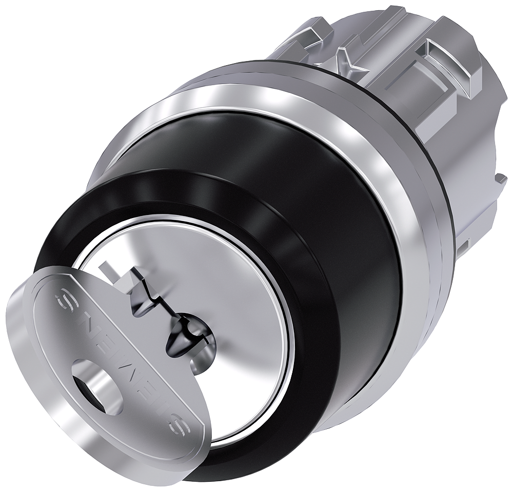 Siemens 3SU1050-4BC01-0AA0 SIRIUS ACT metal anahtarlı mandal buton kafası 0-1