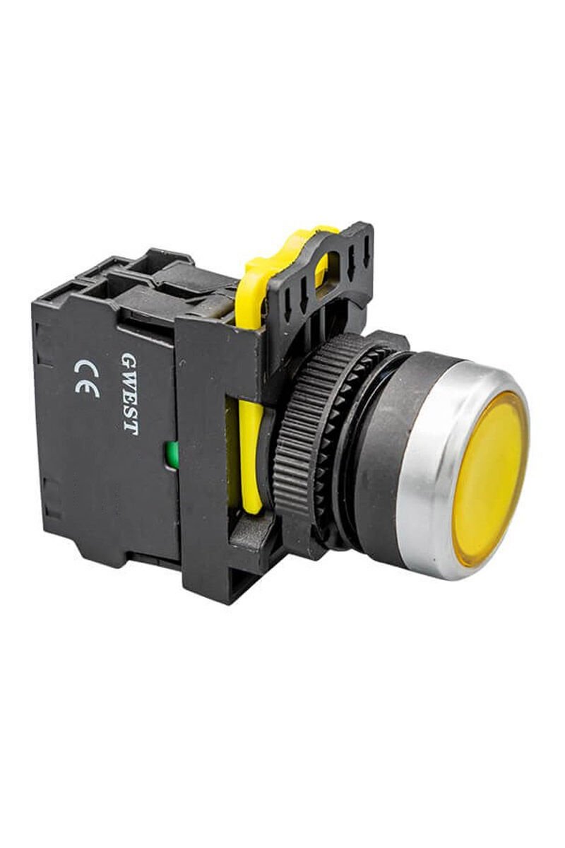 GWEST A5-11D-110 (SARI) 110V. LED IŞIKLI START BUTON