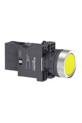 Schneider (XA2EW35B1) 1 NA Sarı Işıklı, yaylı butonlar  24 VDC