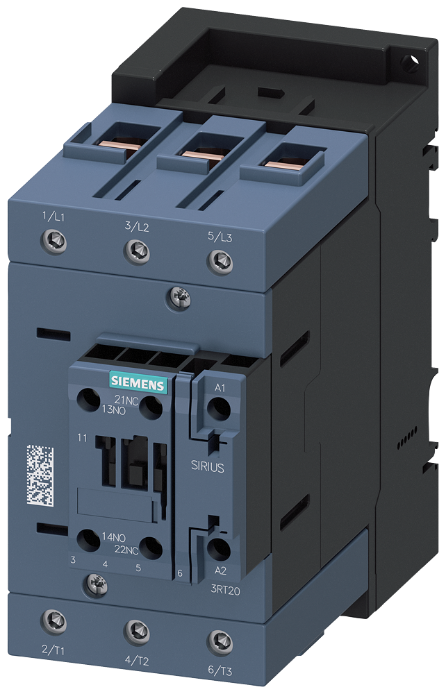 Siemens 3RT2046-1AB00 Güç kontaktörü, AC-3e/AC-3, 95 A, 45 kW / 400 V, 3 kutuplu, 24 V AC, 50 Hz, yardımcı kontaklar: 1 NO + 1 NC, vidalı terminal, boyut: S3