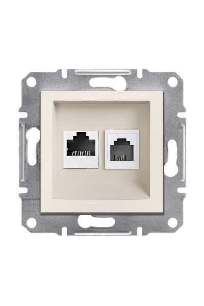 Schneider (EPH5270123) Asfora RJ11 + RJ45 Cat6 UTP çerçevesiz