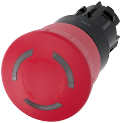 Siemens 3SU1001-1HB20-0AA0 Sirius ACT Plastik Çevir-Kur, ışıklı 40 mm Acil Stop Mantar Butonlar