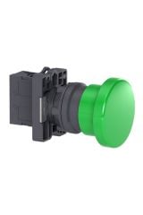 Schneider (XA2EC31) 1 NA Yeşil Mantar kafalı, yaylı buton