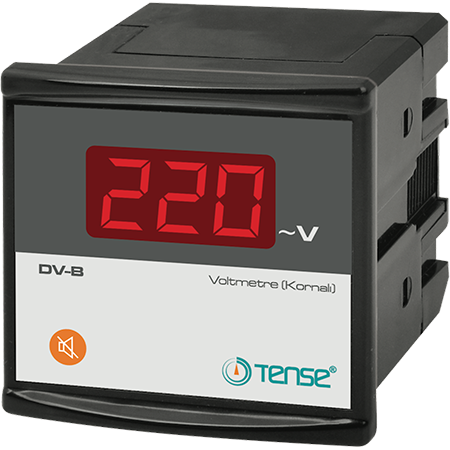 Tense (DV-B) Dijital Voltmetre 72x72mm (1-300V AC) Buzzer Özellikli