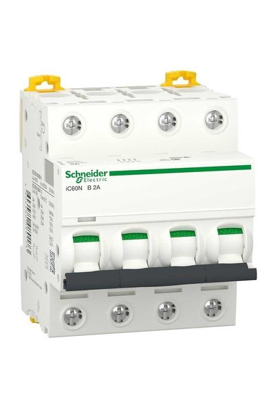 Schneider (A9F73402) Acti9 iC60N 4P 2A, 6kA B eğrisi Otomat