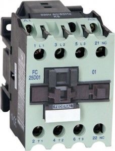 Federal KONTAKTÖR FC-25D01 3P AC3:25A, AC1:40A, AC5a:35A, 440Vac Us:415Vac 1NC