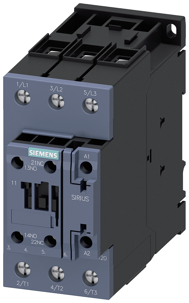 Siemens 3RT2036-1NB30  ÜÇ FAZLI; SIRIUS KONTAKTÖR; DC 20-33V BOBİNLİ; 22 KW; 1NO+1NC