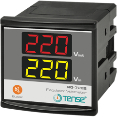 Tense (RG-72EB) Dijital Voltmetre(Regülatörler için) 72x72mm (1-300V AC) Ekonomik Seri Buzzer Özellikli