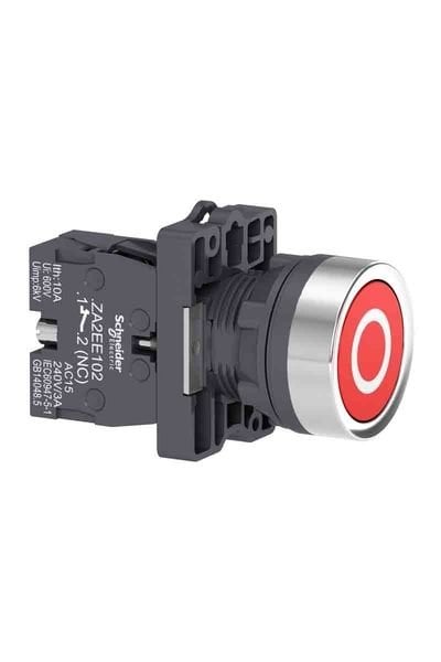 Schneider (XA2EA4322) 1 NK Kırmızı İşaretli yaylı buton