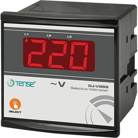 Tense (DJ-V96S) Dijital Seçmeli Voltmetre 96x96mm (1-500V AC)