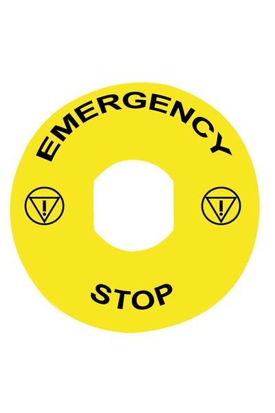 Schneider (ZBY8330) E. STOP LEGEND PLATE