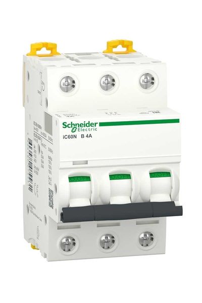 Schneider (A9F73304) Acti9 iC60N 3P 4A, 6kA B eğrisi Otomat