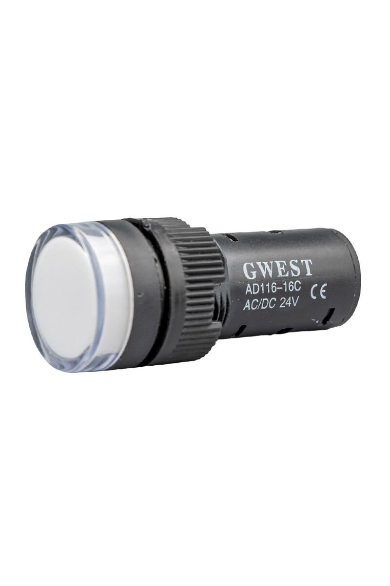 GWEST 16mm BEYAZ 24V. SİNYAL LAMBASI