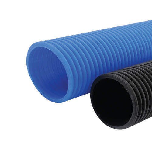 Zeybek 110 mm Elektrik Altyapısı İçin Koruge Boru (Maşon Dahil) Mavi - 1 metre