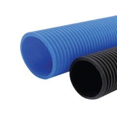 Zeybek 110 mm Elektrik Altyapısı İçin Koruge Boru (Maşon Dahil) Mavi - 1 metre