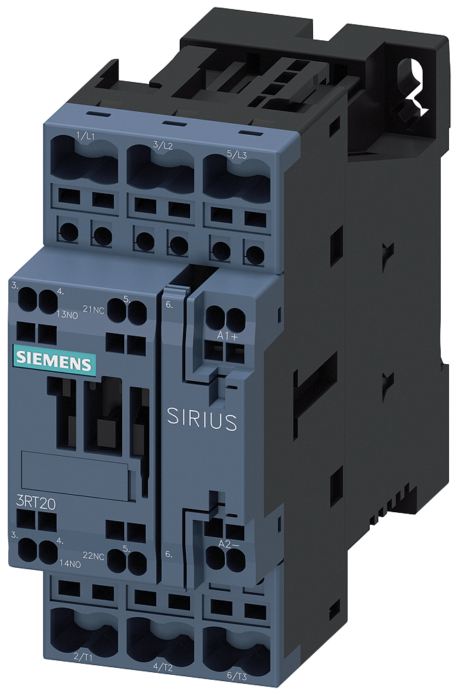 Siemens 3RT2027-2FB40 Güç kontaktörü, AC-3e/AC-3, 32 A, 15 kW / 400 V, 3 kutuplu, 24 V DC, takılı diyot kombinasyonlu, yardımcı kontaklar: 1 NO + 1 NC, yaylı terminal, boyut: S0
